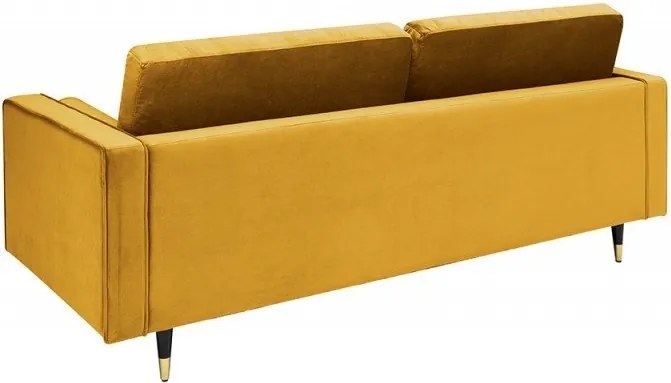 Canapea impozanta Cozy 220cm, catifea galben mustar