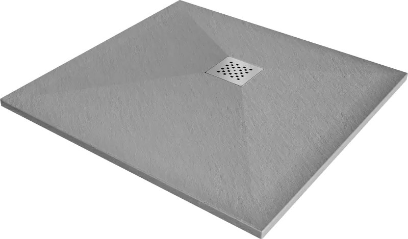 Mexen Stone+ bază de duș din compozit pătrată 80 x 80 cm, gri-beton - 44618080