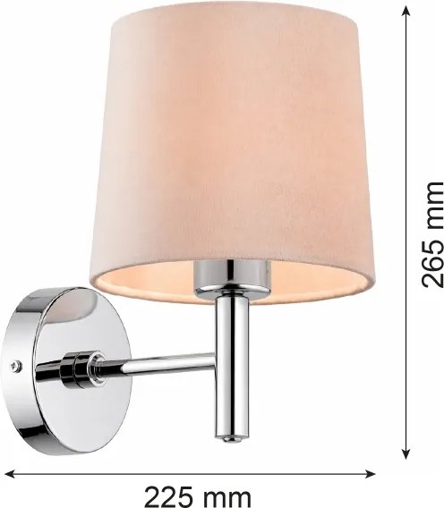 Brilagi - Aplica de perete MONTE 1xE27/60W/230V bej/crom lucios