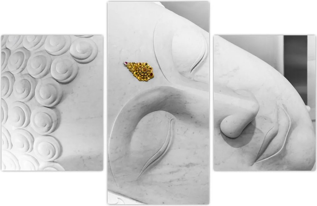 Tablou - Buddha alb (90x60 cm)