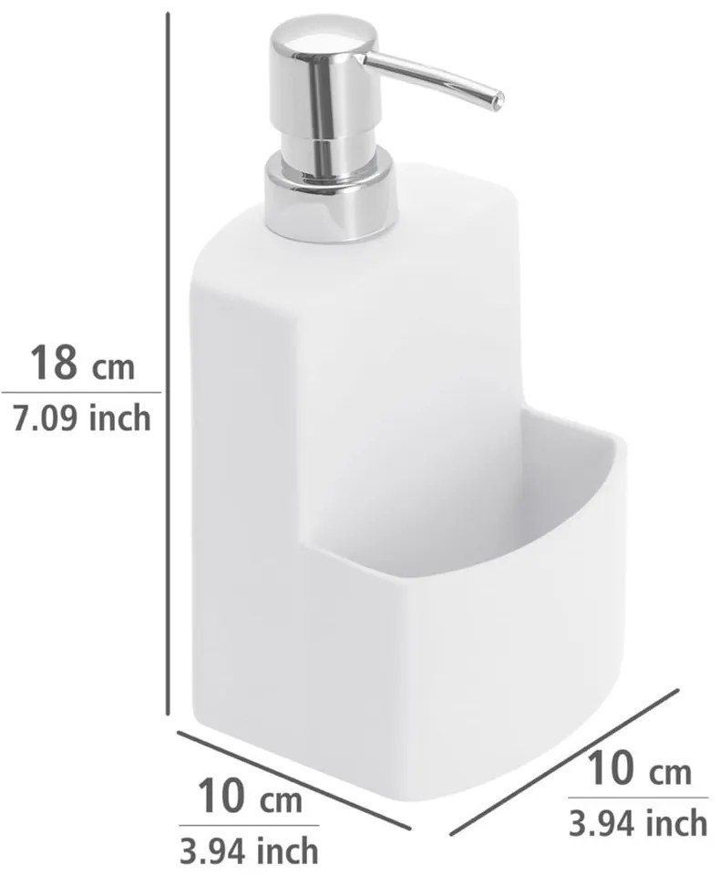 Dozator pentru săpun lichid Wenko Festival, alb