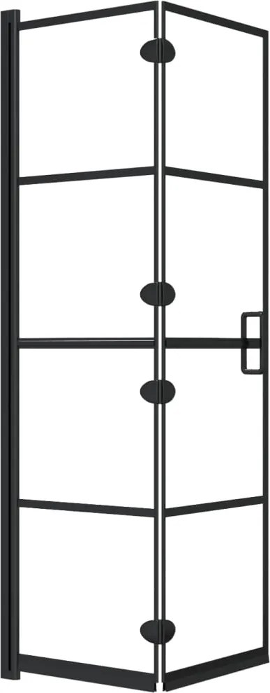 vidaXL Cabină de duș pliabilă, negru, 80x140 cm, ESG