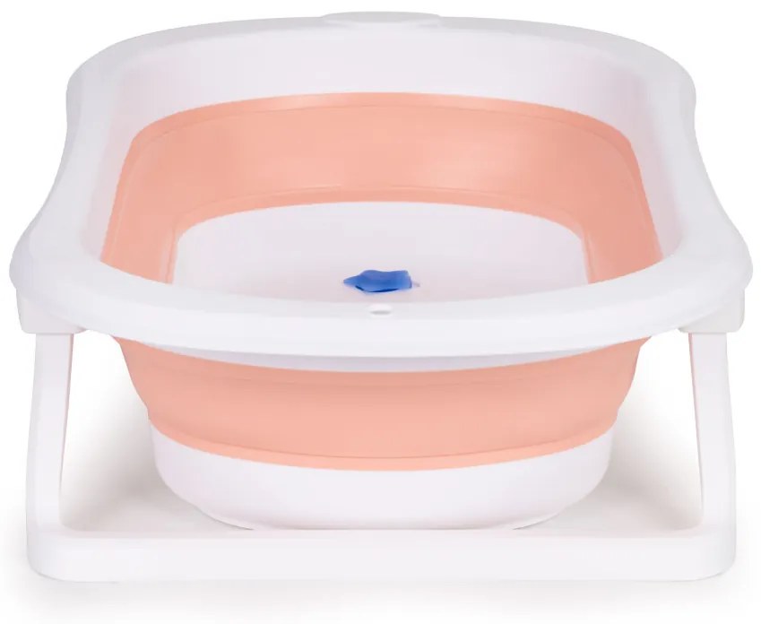 Cada de baie pentru copii cu scurgere pliabilă roz