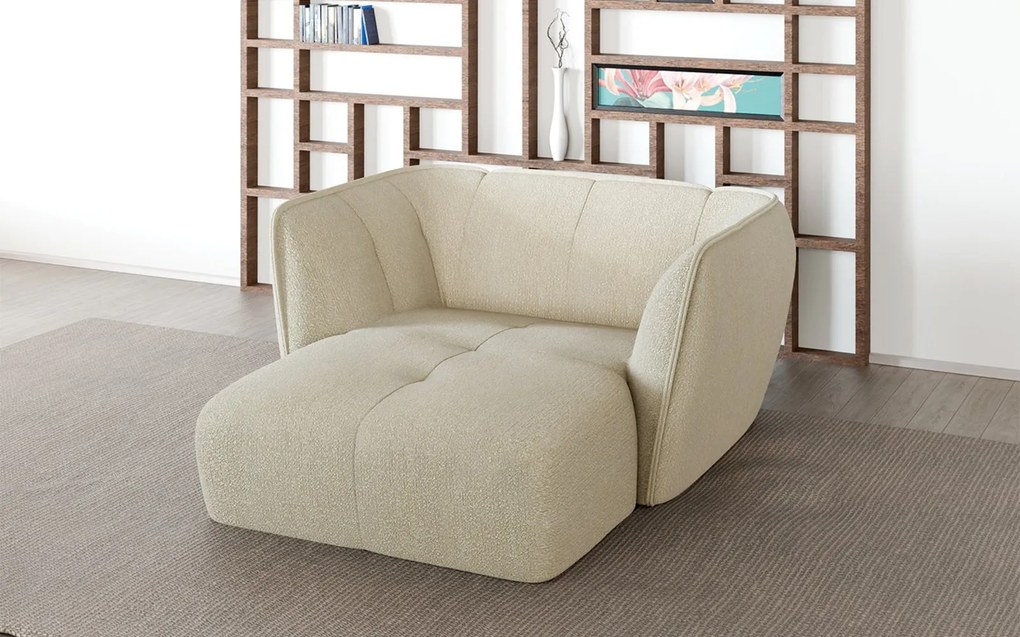 Chaise lemn masiv longue Malina, 148 × 81 × 180 cm