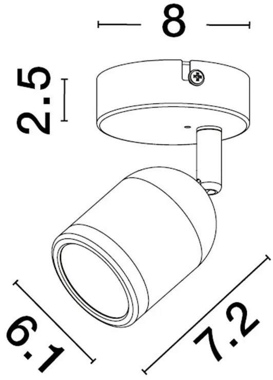 Aplica tip Spot pentru baie cu protectie IP44 ORSON alba