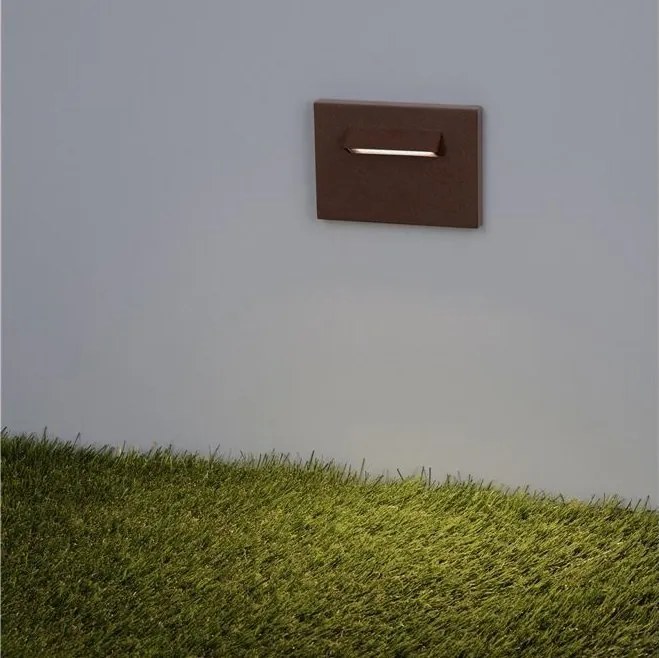 Spot incastrabil exterior LED 3000K, IP65 RECTO corten