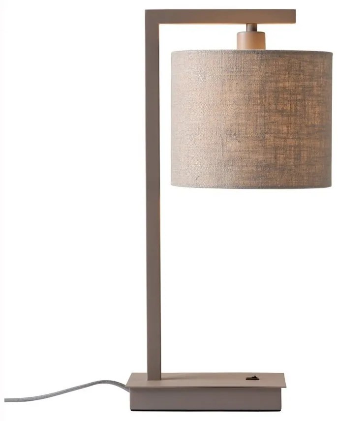 Veioza metal sand si abajur in deschis Boston