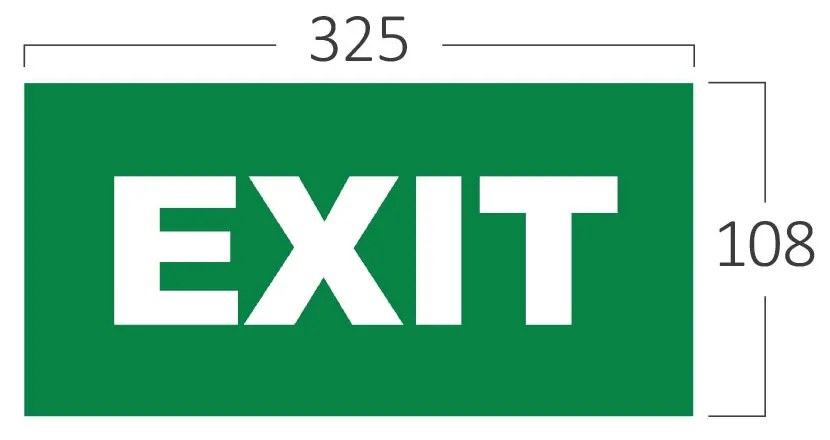 Autocolant EXIT, pentru lampi BC14-0900, Braytron