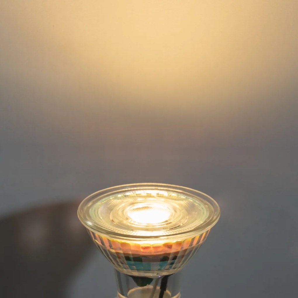 Set de 5 becuri LED GU10 de 50 mm, reglabile, clare, 4,9 W, 450 lm, 2700 K