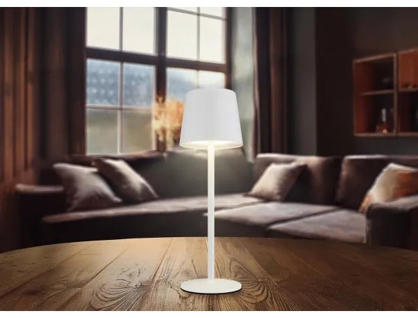 Globo 58482W-LED lampă birou LED 2W/5V 2200mAh IP44 albă, încărcare touch