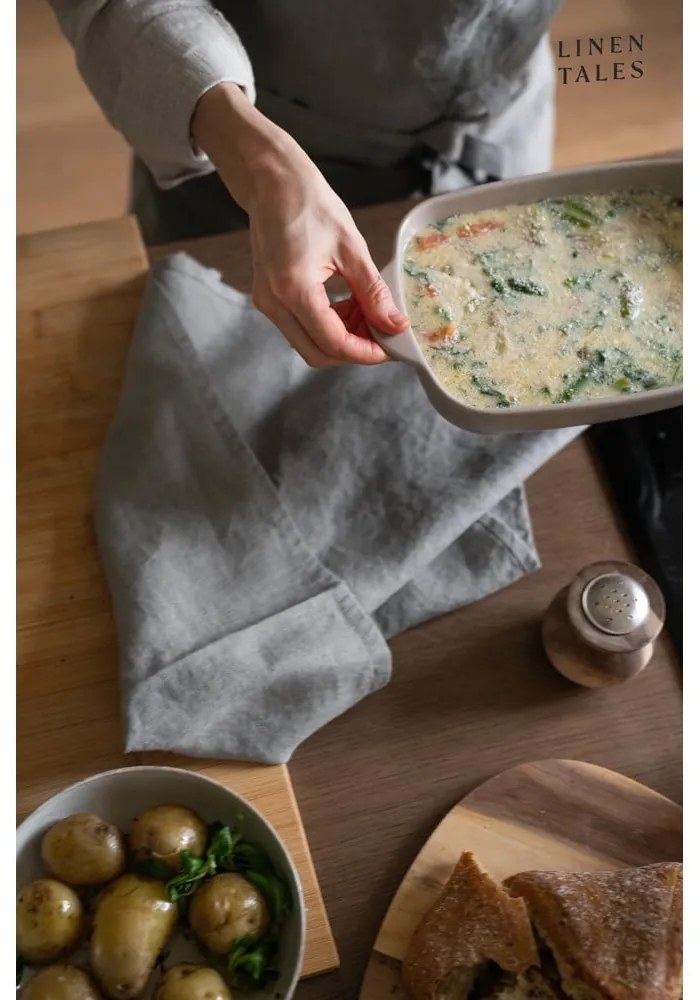 Prosop de vase din in 45x65 cm Khaki – Linen Tales