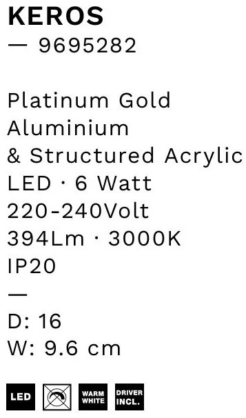 Aplica de perete LED design modern KEROS
