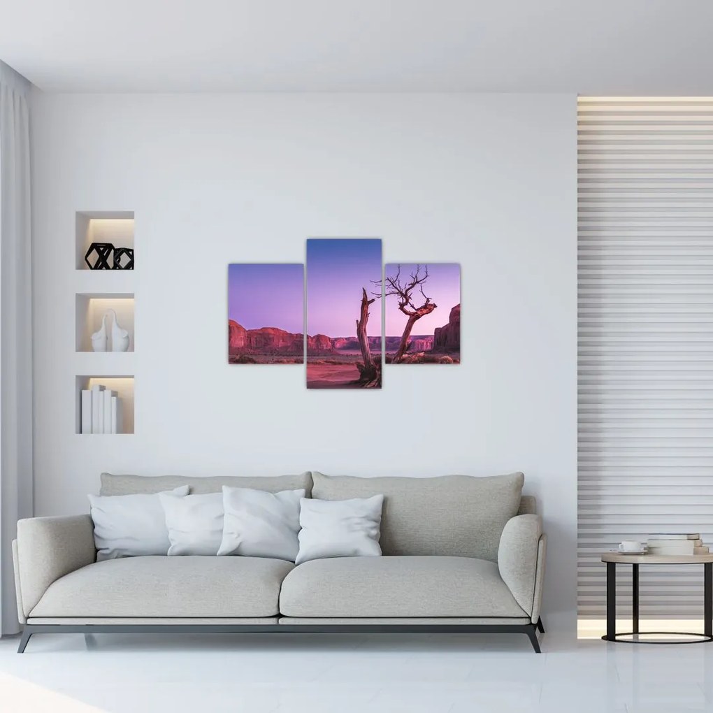Tablou u copaci lângă pietrile roșii (90x60 cm)