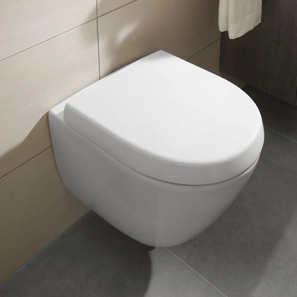 Vas wc suspendat alb, cu sistem fixare ascuns, Subway 2.0, COMPACT, Villeroy  Boch