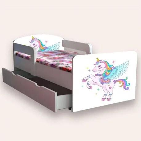 Pat pentru copii Unicorn,sertar