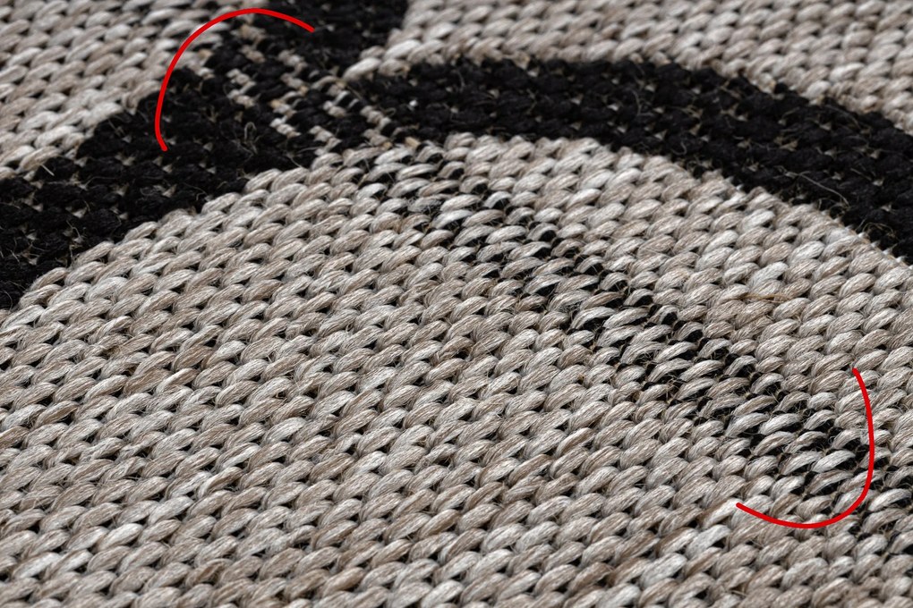 Covor sisal Floorlux 20608 marocani trellis argintiu si negru - SECUNDAR-COTATI PRODUSUL