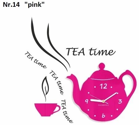 Ceas decorativ de bucătărie Tea Time Gri