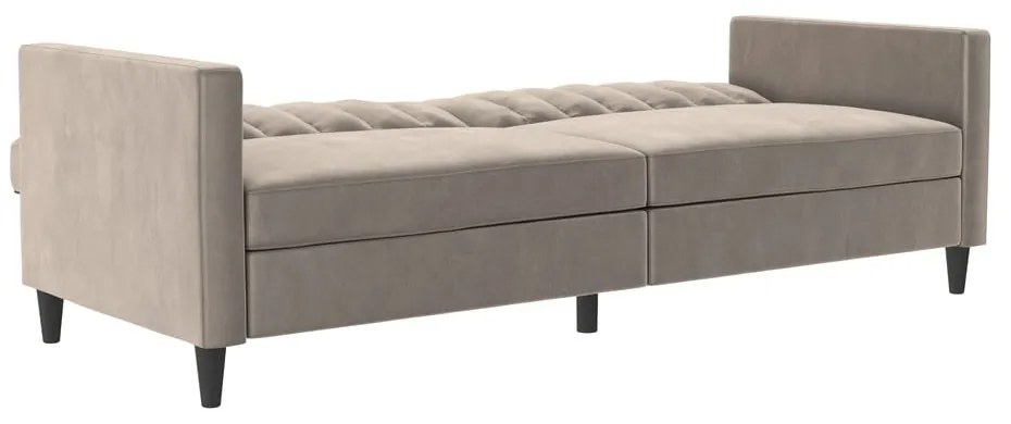 Canapea gri deschis cu tapițerie din catifea 207 cm Celine – Støraa