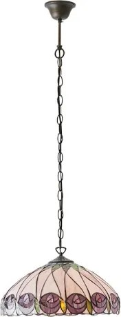 Endon 64176 - Lustră pe lanț Tiffany HUTCHINSON 1xE27/60W/230V Ø 40 cm