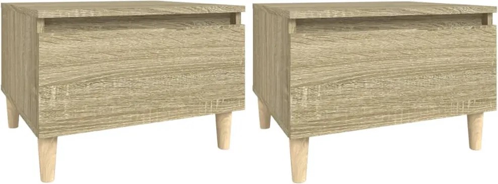 vidaXL Mese laterale 2 buc. stejar sonoma 50x46x35 cm lemn compozit