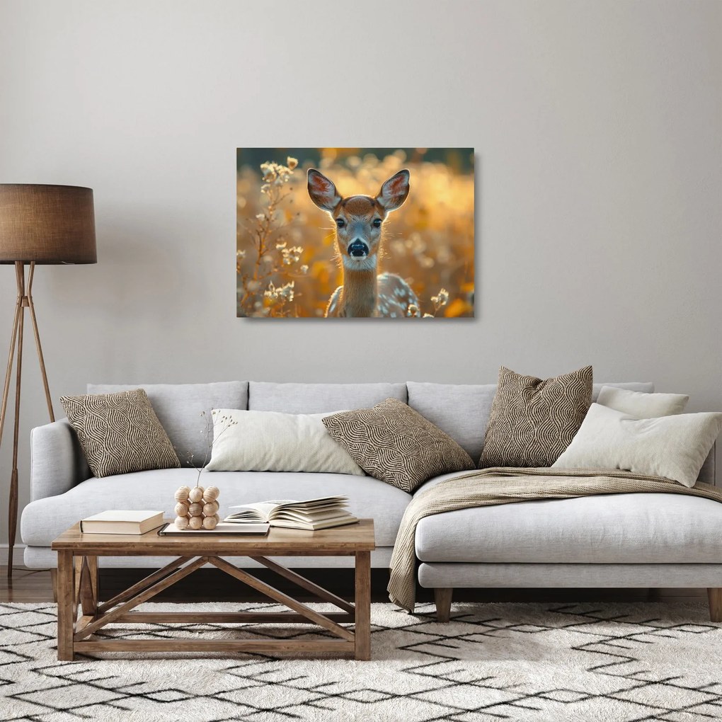 Tablou pe sticlă - Căprioară (70x50 cm)
