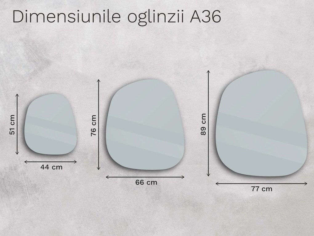 Oglindă LED organică cu iluminare A36
