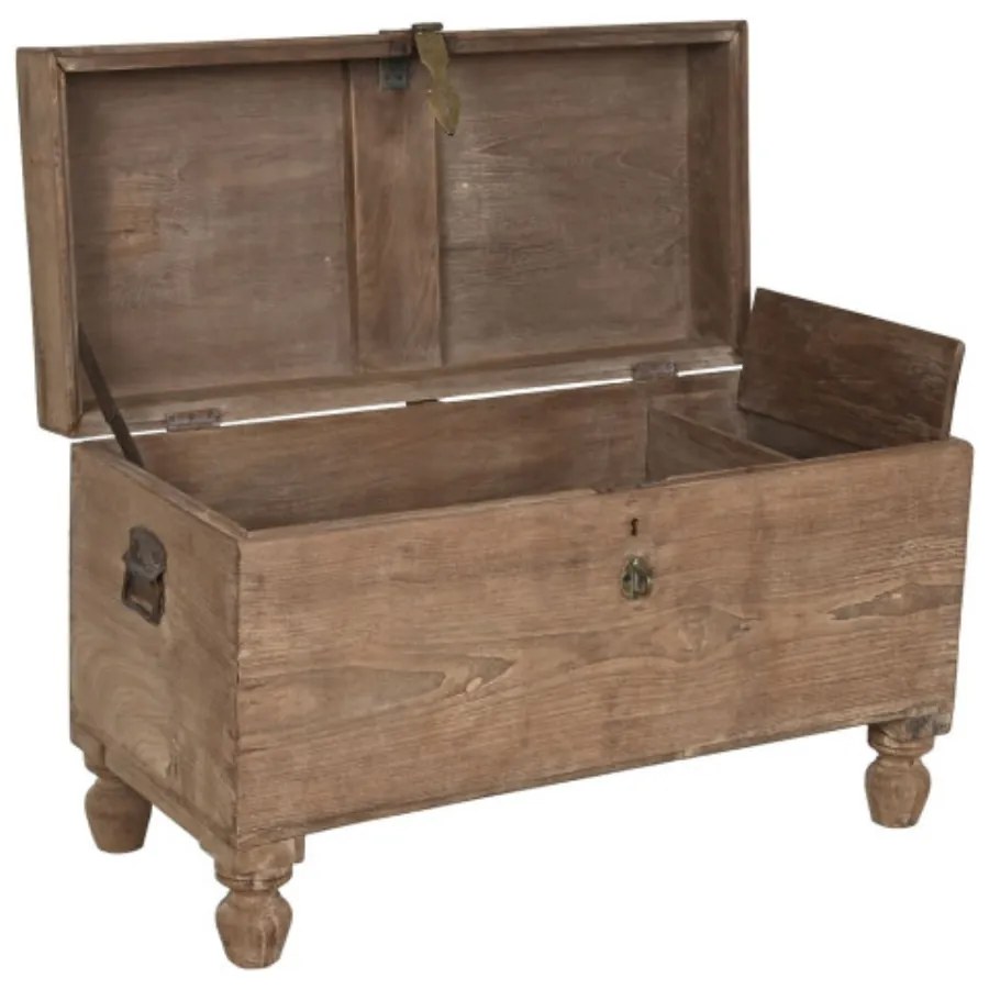 Cufar vintage, din lemn masiv, Oakly