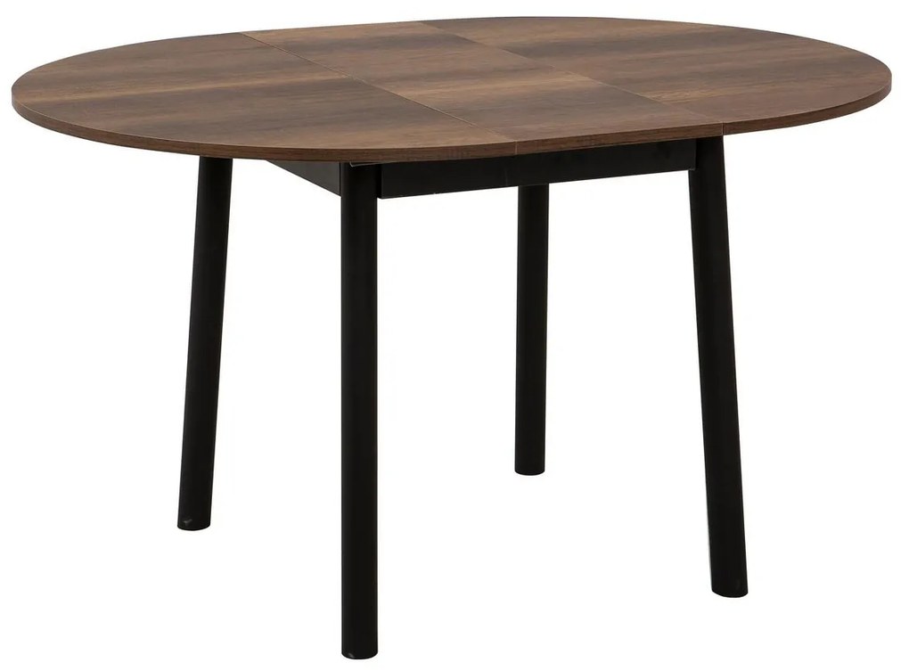 Masă de sufragerie extensibilă Duvasa 5 (Nuc + negru) (pentru 4 persoane). 1093744