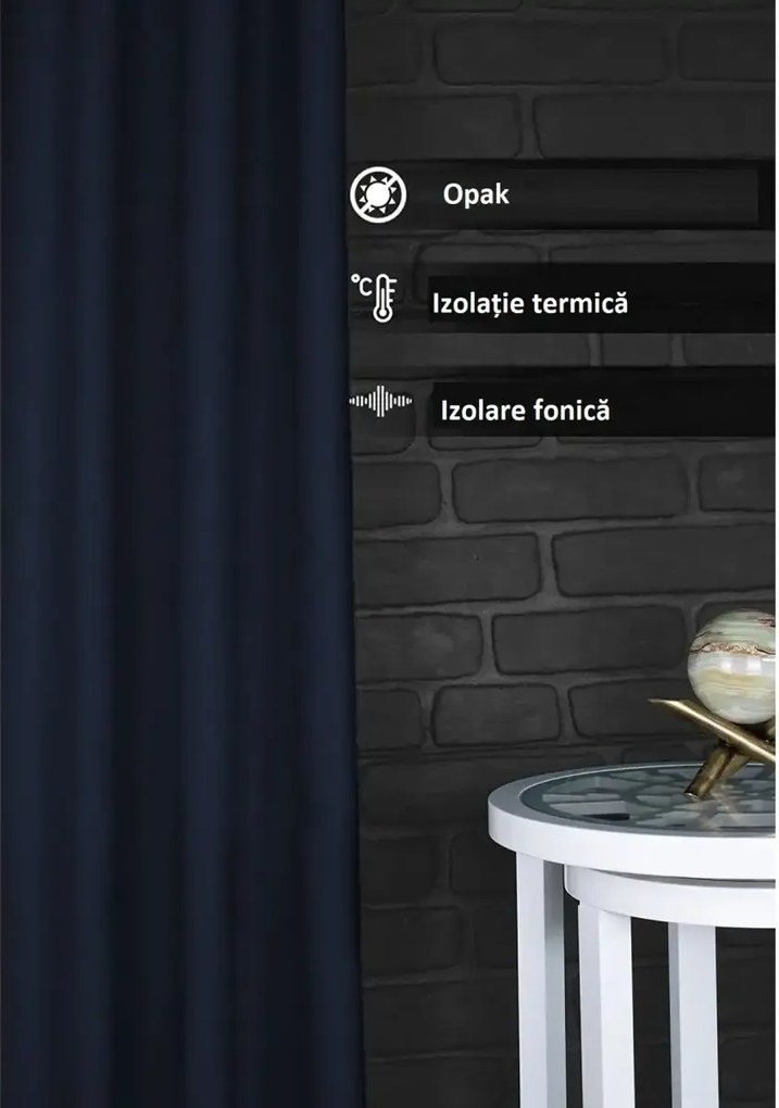 Perdea  Blackout opaca negru, 100x260 cm,50029