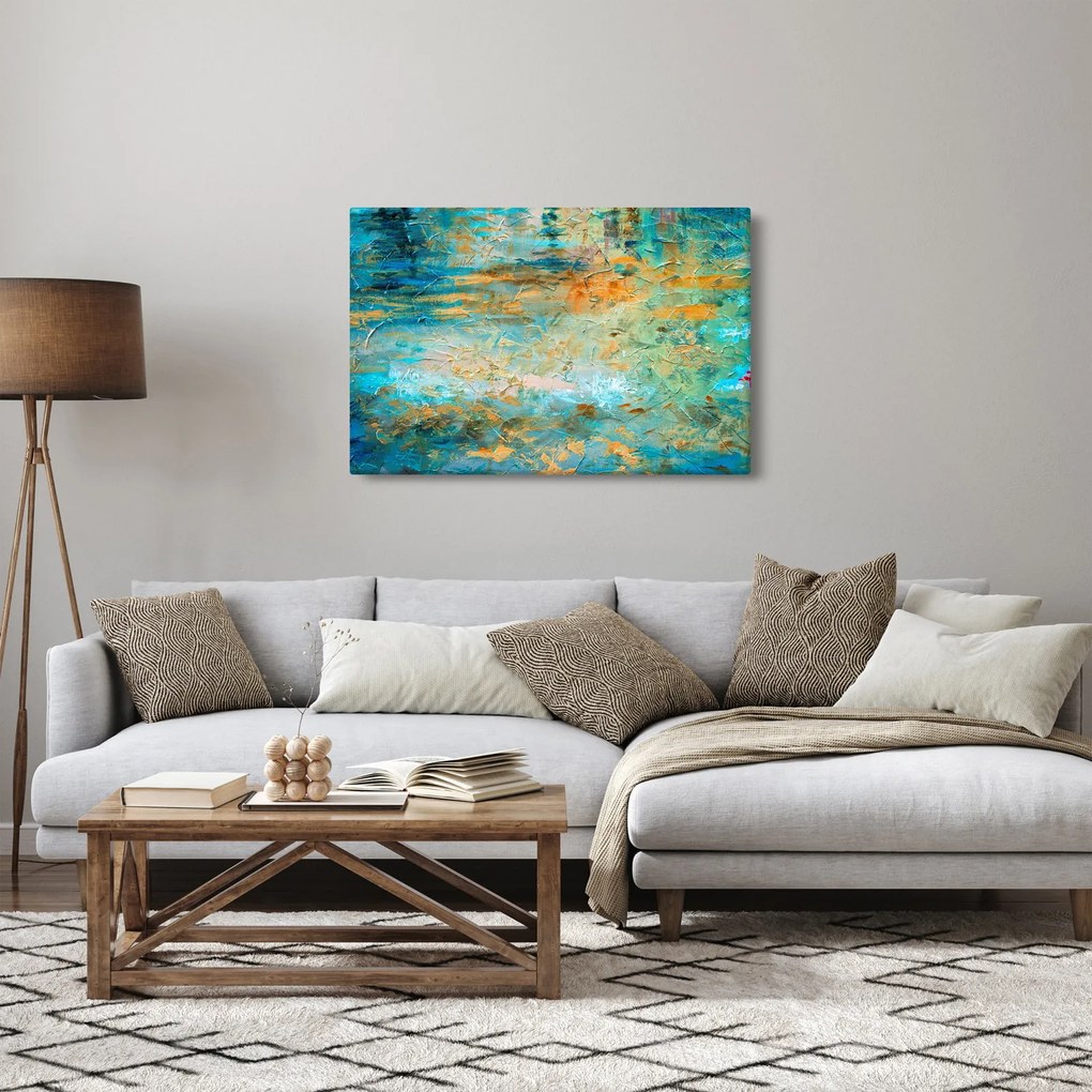 Tablou - Abstract albastru (90x60 cm)