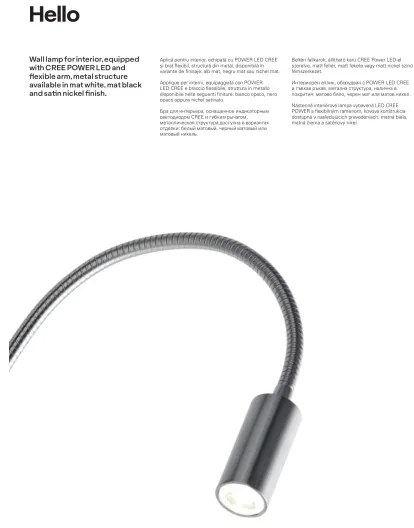 Redo 01-1194 - Aplică perete LED HELLO 1xLED/3W/230V