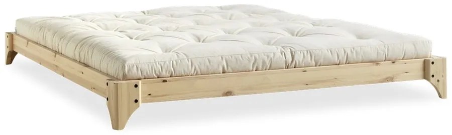 Pat matrimonial din lemn masiv de pin cu somieră 140x200 cm Elan – Karup Design