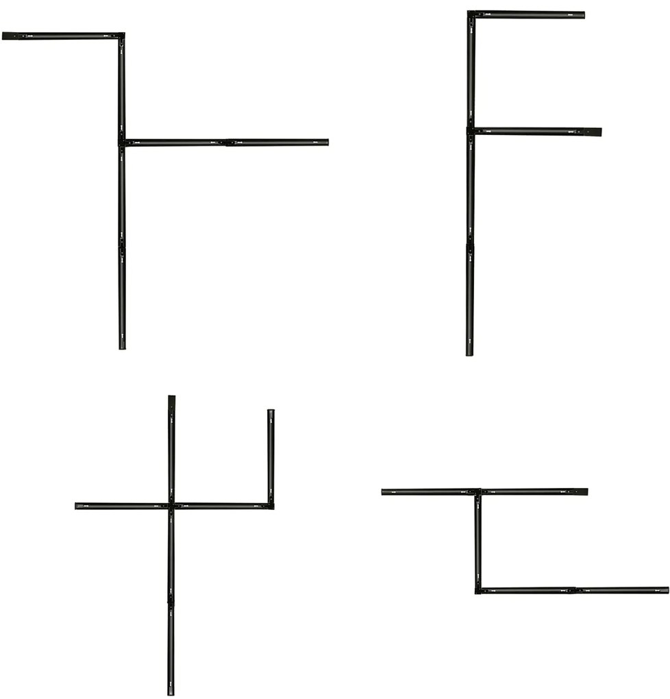 Sistem modern de iluminat pe șine cu 5 pendule Gunmetal monofazat - Iconic Lloyd