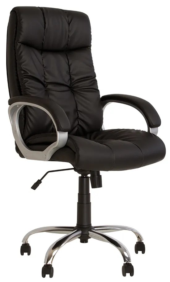 Scaun directorial Matrix, piele ecologica, negru