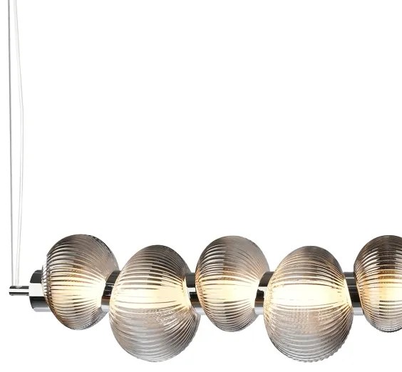 Lustră LED suspendată pe cablu BOLLA LED/32W/230V, crom lucios/gri fumuriu