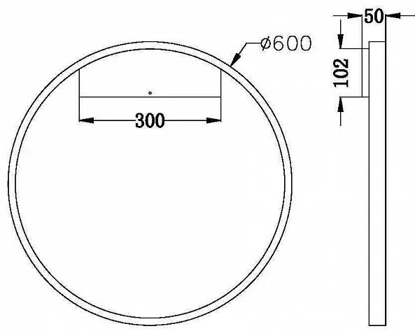 Aplica LED de perete design modern Rim alama 60cm, 3000K