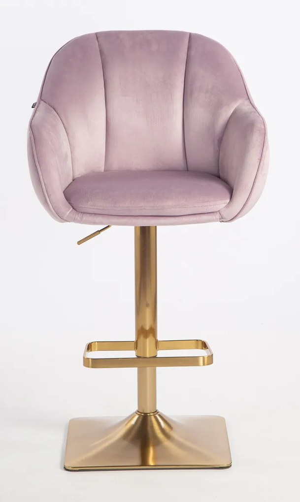 HR2055KW Scaun Mov din Catifea cu Bază Aurie