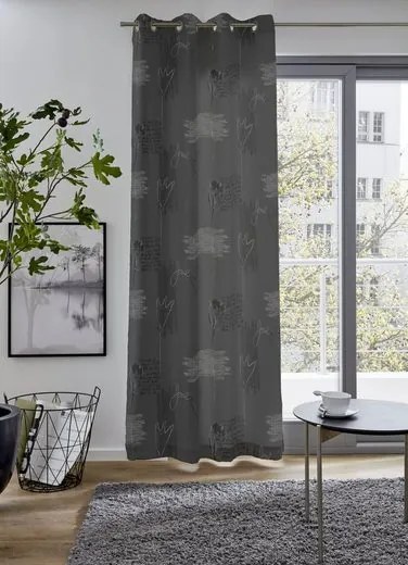 Draperie Amsterdam Delavita antracit 135/235 cm