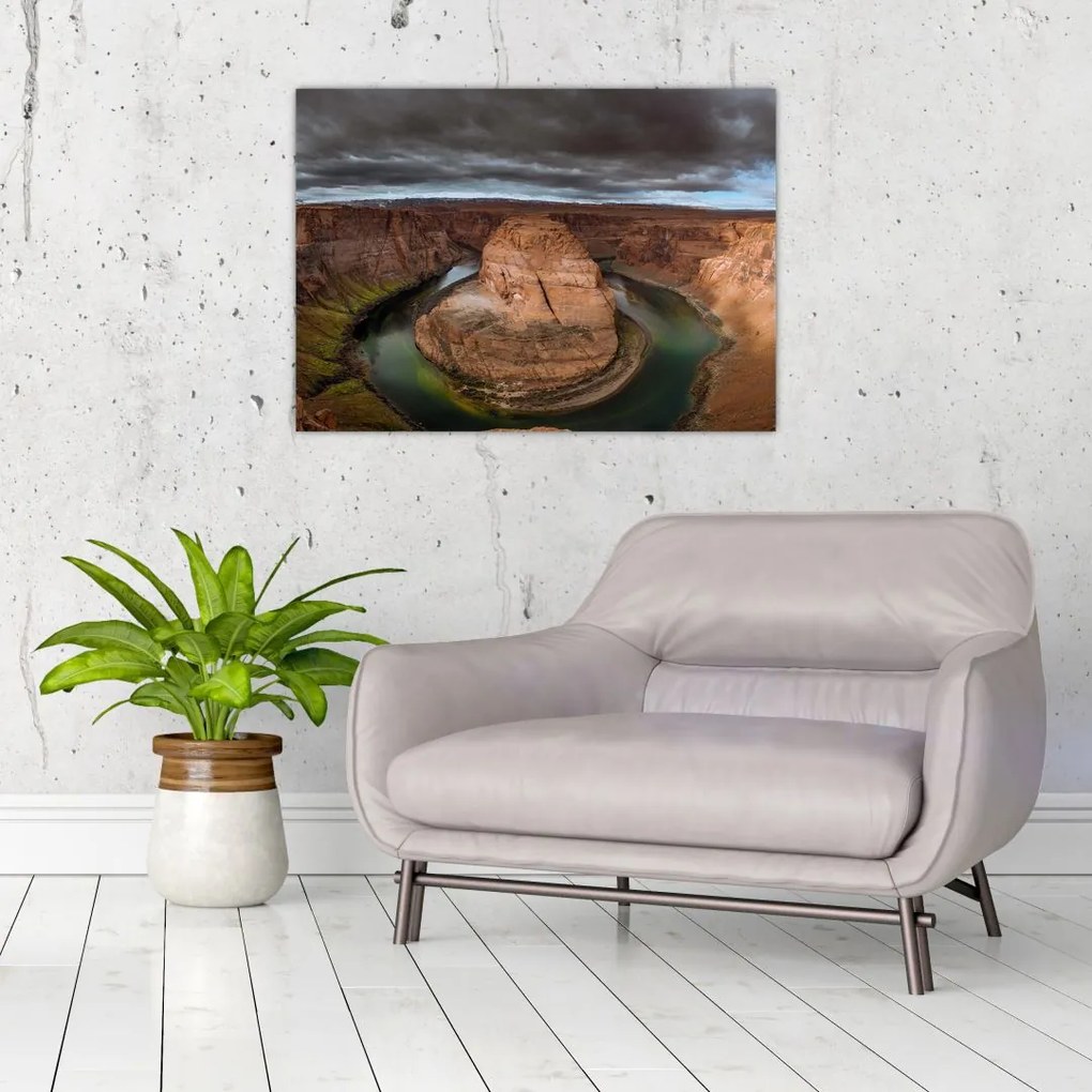 Tablou cu lac în stânci (70x50 cm)