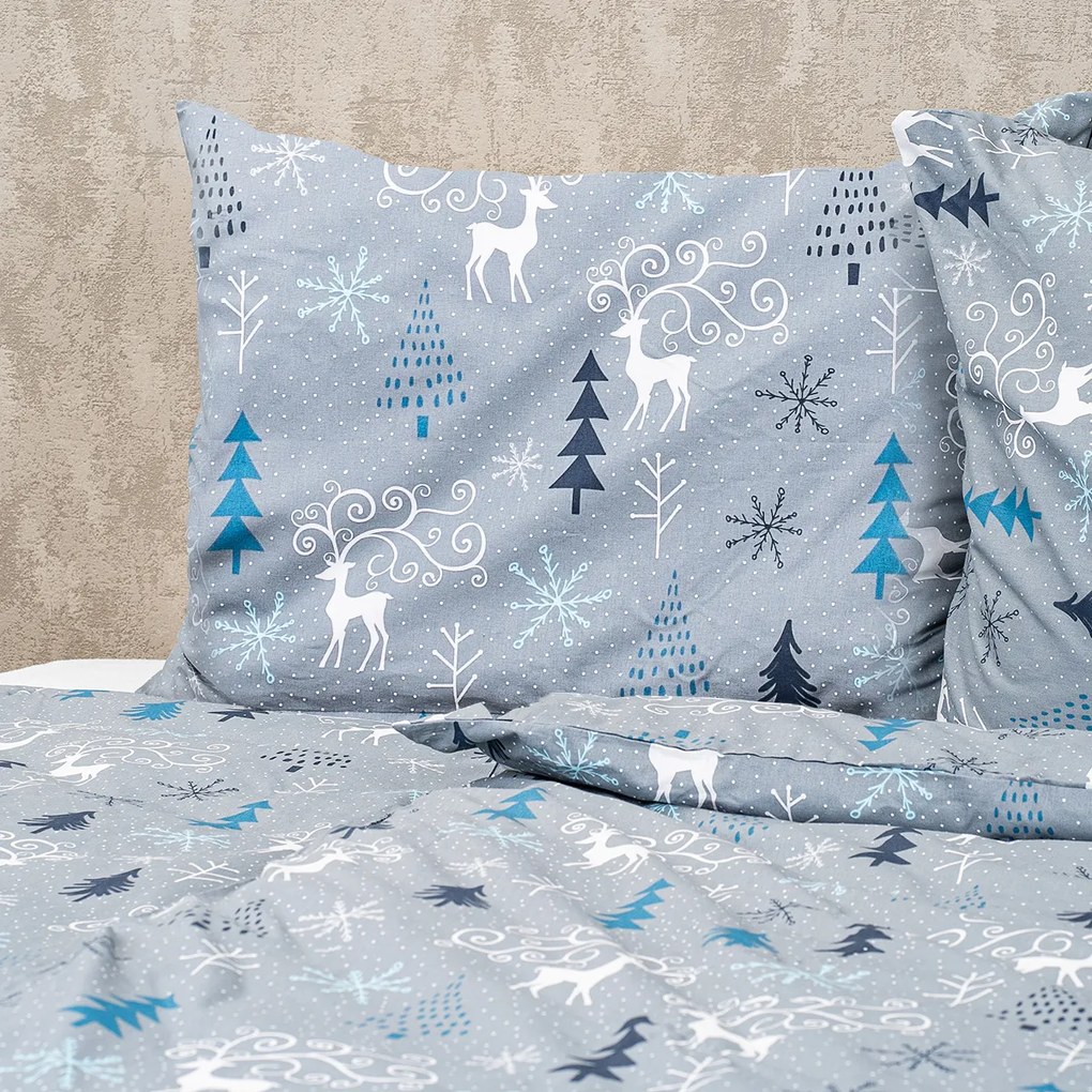 Lenjerie de pat din bumbac 4Home Elegant deer grey, 140 x 220 cm, 70 x 90 cm