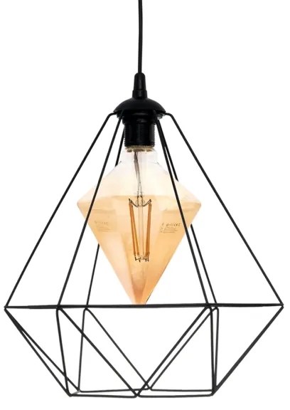 Lustră LED pe cablu ALAMBRE 1xE27/4W/230V neagră