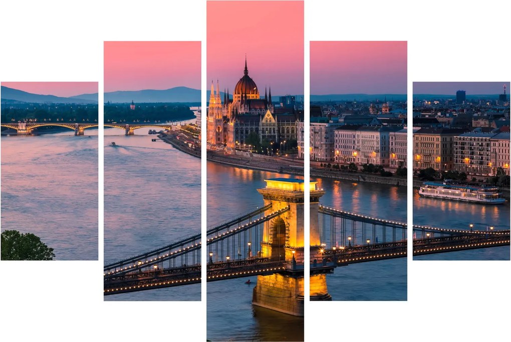 Tablou - Panorama orașului Budapesta, Ungaria (150x105 cm)