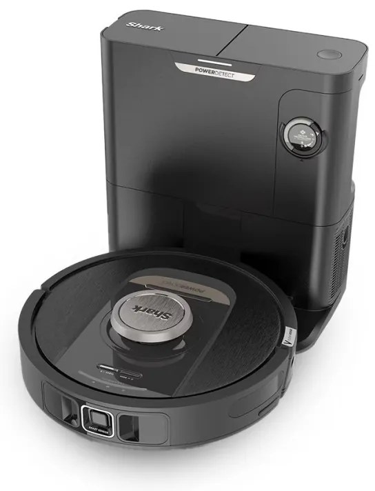 Aspirator robot Shark PowerDetect RV2820VEEU, 650W, 0.3 L, 360° LiDAR, Autonomie pana la 110 min, DirtDetect, Negru
