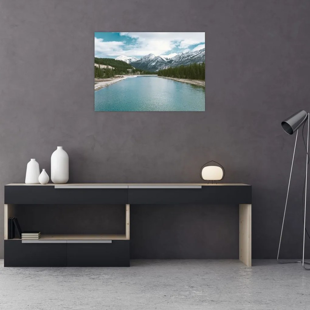 Tablou cu peisaj montan (70x50 cm)