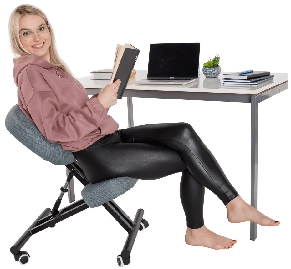 Fotoliu birou ergonomic Kilo (gri deschis + negru). 1016262