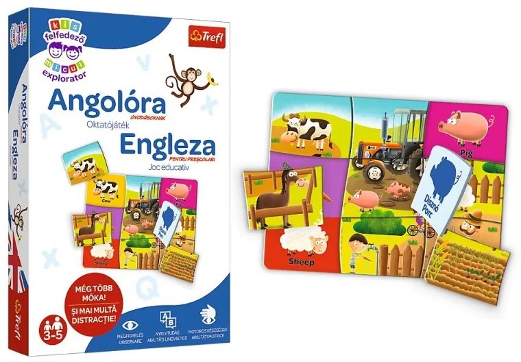 JOC EDUCATIV EDUPUZZLE ENGLEZA PENTRU PRESCOLARI