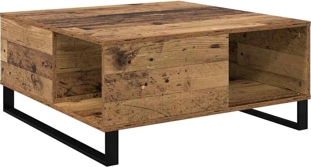 vidaXL Masă de cafea Lemn Vechi 80 x 80 x 36,5 cm Lemn compozit