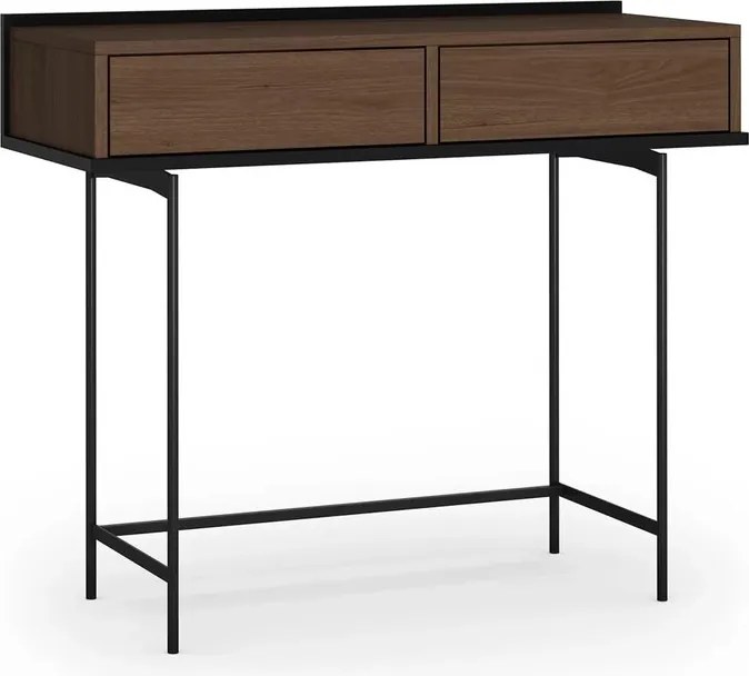 Consolă Zenar 100 cm cu sertare - nuc elegant / negru