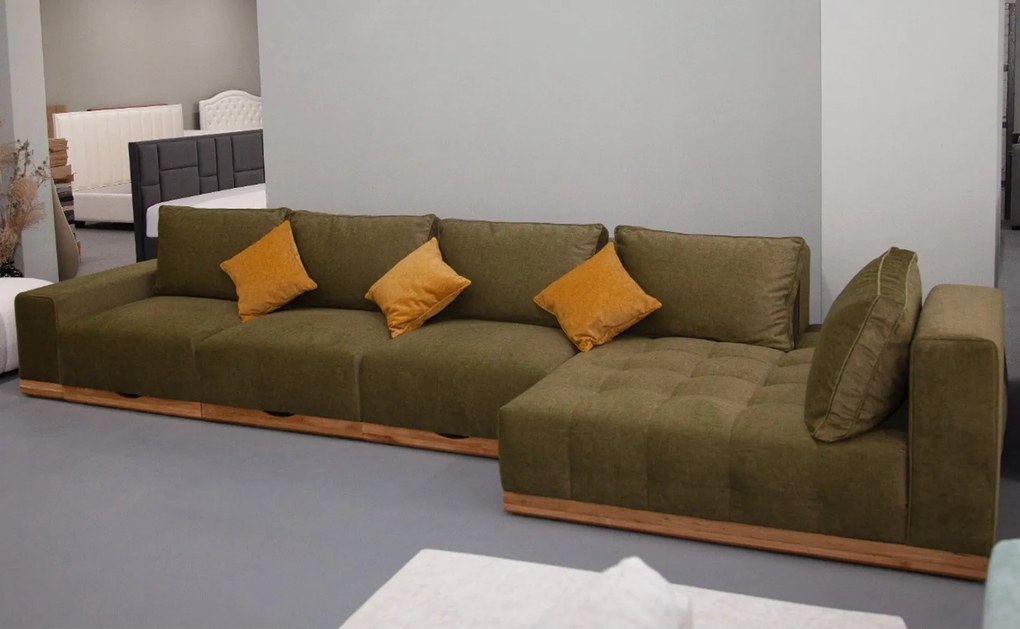 Colțar lemn masiv extensibil Morani Lemn Stejar, 415 × 150 × 71 cm - Stânga