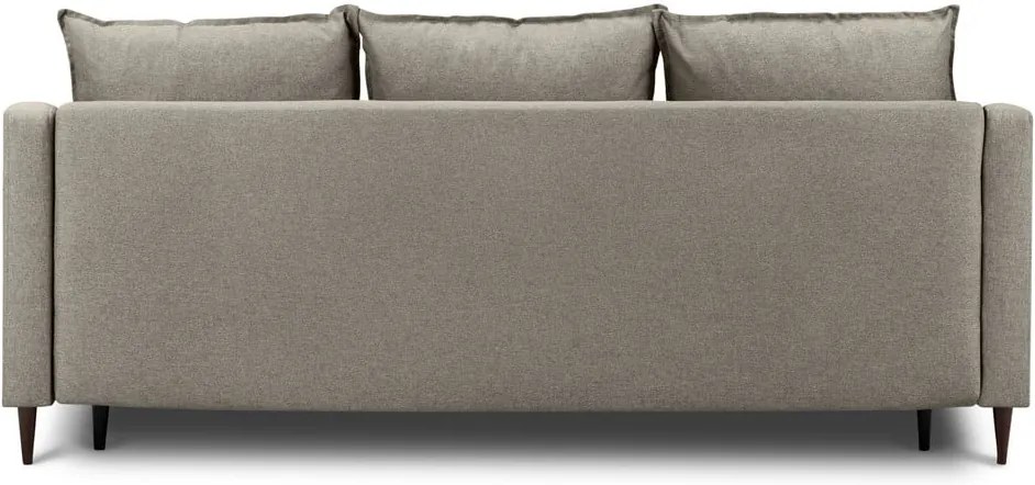 Canapea extensibilă cu spațiu pentru depozitare Mazzini Sofas Ancolie, maro deschis, 215 cm